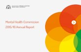 Mental Health Commission 2015/16 Annual Report · Mental Health Commission | 2015/16 Annual Report This annual report provides a review of the Mental Health Commission’s (hereby
