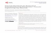 Selected Adsorbents for Removal of Contaminants from ... · contaminants but also are able to decompose organic pollutants in water us-ing sunlight. The engineering of naturally abundant