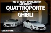 THE STYLISH SPOILER for MASERATI QUATTROPORTE · MASERATI GHIBLI MASERATI QUATTROPORTE FRONT SPOILER / CARBON ¥165,000 (without tax) SIDE SKIRTS / PART CARBON ¥175,000 (without