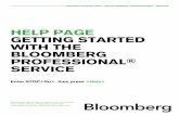 HELP PAGE GETTING STARTED WITH THE ......Bloomberg's intelligent search makes getting started easy: (1)Just start typing a term at the top of the screen (e.g.,INFLATION).As you type,Bloomberg