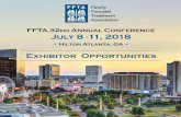 FFTA 32nd Annual Conference July 8 -11, 2018 · All materials used in the display must be fireproof and meet local fire regulations. All electrical wiring must conform to local codes.