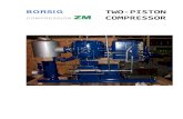 BORSIG TWO PISTON COMPRESSION ZM COMPRESSOR … · - 2-piston structure: 2 counter-stroke pistons located in one cylinder and form 3 compression volumes, - Pistons are directed by