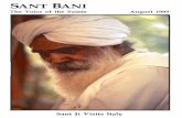 Sant Ji Visits Italy - Sirio Satsang · SANT BANIlThe Voice of the Saints is published periodically by Sant Bani Ashram, Inc., Sanbornton, N.H., U.S.A., for the purpose of disseminating