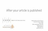 After your article is published - Institute for Evidence ... · After your article is published Virginia Barbour & Paul Glasziou Executive Director, AOASG . Chair, COPE. ORCID: 0000-0002-2358-2440.
