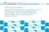 Assessing the employment impact of technological …impact of technological change and automation: the role of employers’ practices Research paper This Cedefop paper examines how