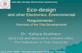 Eco-design: and other Electronics, Environmental ...cfsd.org.uk/aede/english/10.04.06/Kraikarn_AEDEC... · Asia-Eco-Design Electronics Conference April 10th, 2006 : The Emerald Hotel