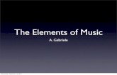 The Elements of Music - Mr. Gabriele's Classes · 2018-10-17 · CHAPTER 1: The Elements of Music 2 RHYTHM Rhythm is the element of "TIME" in music. When you tap your foot to the