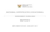 NATIONAL CERTIFICATES (VOCATIONAL) Certificates NQF Level 4...Materials Level 4 (January 2011) National Certificates (Vocational) Department of Higher Education and Training 2 SECTION