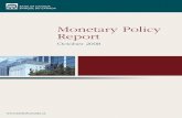 Monetary Policy Report - Bank of Canada€¦ · et la Banque du Canada se sont entendus sur l’établissement d’une série de cibles en vue de ramener le taux d’augmentation