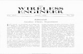 WIRELESS ENGINEER · 2019-07-17 · WIRELESS ENGINEER VOL. XVI. JULY, 1939 No. 190 Editorial Another Classic Experiment AST month we described an experiment made in 1905 by Professor