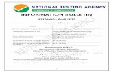 JEE(Main) - April 2019 - Uttarakhandscert.uk.gov.in/files/JEE_MAINS_II-April_2019.pdf · 2019-03-01 · 0 INFORMATION BULLETIN JEE(Main) - April 2019 Important Dates Registered Office: