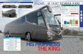 HIS HIGHNESS THE KING - Bus To Coach€¦ · trolled EBS5 pneumatic system with ABS, ASR and Scania R3500 hydraulic retarder. SAFETY Standard: ESP, Adaptive Cruise control (ACC),