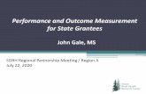 Performance and Outcome Measurement for State Grantees · •Process vs. outcomes •Connecting evidence-based interventions to desired outcomes •Identifying and rolling up chained