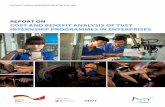 rEPOrT ON COST AND BENEFIT ANALYSIS OF TVET INTErNSHIP ...€¦ · 8 REPORT ON COST AND BENEFIT ANALYSIS OF TVET INTERNSHIP PROGRAMMES IN ENTERPRISES 1.2 Information needs, research