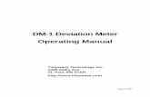 DM-1 Deviation Meter Operating Manualold.timewave.com/products/Datasheets/Acrobat/DM-1_Manual.pdfMeasuring Deviation Set the transmitter frequency to 147.9, 222.1 or 444.1 MHz. Key