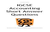 Prepared by D. El-Hoss IGCSE Accounting Short Answer www ......Answer: An income statement shows incomes and expenses and is prepared for a period of time. A statement of financial