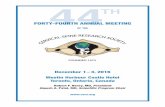 FORTY-FOURTH ANNUAL MEETING - CSRS · 2020-02-12 · Nov 29, 2017 The Diplomat, Hollywood, Florida Dec 5, 2018 The Phoenician, Scottsdale, Arizona FUTURE ANNUAL MEETINGS Nov 30 –