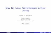 Day 12: Local Governments in New Jersey · 2017-03-01 · Daniel.Mallinson@stockton.edu POLS 3265 Mallinson Day 12 March 2, 2017 1 / 16. Road map ... CH CV RC NR PRO NR NC NC NC CVC