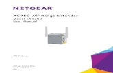 AC750 WiF Range Extender · 2 AC750 WiF Range Extender . Support. Thank you for selecting NETGEAR products. After installing your device, locate the serial number on the label of
