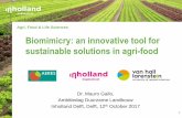 Agri, Food & Life Sciences Biomimicry: an innovative …...15 Examples in agrifood: ecosystems Industrial-like model Maximize instead of optimize Annual crops • amounts of soil carbon