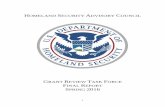 HSAC Grant Review Task Force- Final Report- Spring 2016 · 2016-04-13 · This report by the Task Force attempts to provide general recommendations. related to the three . areas outlined