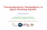 Thermodynamic ﬂuctuations in glass-forming liquids · [Structural glasses and supercooled liquids, Wolynes & Lubchenko, ’12] • Some results become exact for simple “mean-ﬁeld”