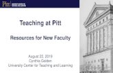 Teaching at Pitt · University Center for Teaching and Learning. The Teaching Center is Here for You! • Teaching Support ... Assessment and Teaching Conference January 2020 –