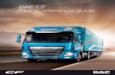 DAF CF Quick reference guide · NOTE: The fuel tank cap, with the key hole on the side, is properly closed when turned beyond the stop until a click is heard. The fuel tank cap, with