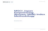 MSCI Japan Empowering Women (WIN) Index Methodology · 2019-11-13 · MSCI JAPAN EMPOWERING WOMEN (WIN) INDEX METHODOLOGY | NOVEMBER 2019 1 Introduction 3 2 MSCI ESG Research 4 2.1