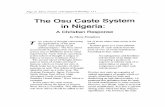 The Osu Caste System in Nigeria - BiblicalStudies.org.uk · "caste" exist among social anthropologists.1 The first school recommends the application of caste system only to Hinduism
