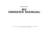 1978-79 RV OWNERS MANUALOWNERS MANUAL RV 1978-79 General Offices: Box 460 * Middlebury, IN 46540 Phone (219) 825-5861