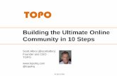 TOPO - dnnsoftware.com · TOPO. Social behavior Your customers and prospects now expect to engage with you socially (thank you Facebook, Twitter, and Linkedin!). Community best practices