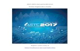 2017 ASTC Annual Conference Online Registration Guide · 2017 ASTC Annual Conference . Online Registration Guide . Register online today at . ... Fill out the required fields under