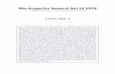 The Inspector General Act of 1978 · 2017-02-01 · or prohibit the Inspector General from initiating, carrying out, or completing any audit or investigation, or from issuing any