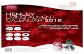 HENLEY LIVING ADVENT CALENDAR 2016 … · LIVING ADVENT CALENDAR 2016 COME AND JOIN US FOR 24 EVENINGS OF FUN & VARIETY FROM THE 1ST - 24TH DECEMBER 6.15PM - 6.45PM GROUP Donations