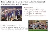 How Attending a Conference Affects Research Collaborations and … · 2019-08-14 · 1. Our study: Gordon Research conferences ~300 annual week-long meetings in chemical, physical