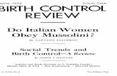 1933 BIRTH CONTROL REVIEW€¦ · Birth Control Review VOL XVII MARCH, 1933 No 3 CONTENTS SOCIAL TRENDS AND BIRTH CONTROL By Joseph J Spengler 61 Do ITALIAN Woxew OBEY MU~~~LINI?