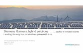 Siemens Gamesa hybrid solutions · Siemens Gamesa hybrid solutions Leading the way to a renewables powered future 4th International Hybrid Power Systems Workshop May 22nd, 2019 Crete,