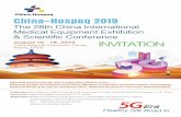 China-Hospeq 2019 - ampsaa … · devices, high-value medical consumables, ophthalmic devices, dental devices, international medical rescue, etc. 2 theme exhibition zones: “Journey