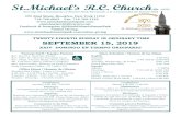 St.Michael’s R.C. Church · St.Michael’s R.C. Church Est. 1870 Serving the Community of Sunset Park/Sirviendo a la Comunidad de Sunset Park TWENTY-FOURTH SUNDAY IN ORDINARY TIME