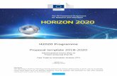 H2020 Programme Proposal template 2018-2020 · 2018-02-05 · Research & Innovation - Participant Portal Proposal Submission Forms Page 5 of 16 Proposal ID Acronym H2020-CP-IA-2016-v2.pdf