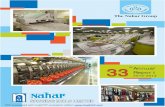 The Nahar Group...S M SPINNING MILLS LIMITED 33 RdAnnual Report 2012-2013 The Nahar Group K OF INTEG A R RI T M Y PDF processed with CutePDF evaluation edition 33rd ANNUAL GENERAL