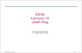 EE40 Lecture 15 Josh Hug - University of California, Berkeleyinst.eecs.berkeley.edu/.../lecture15_07_29_2010.pdf · Field Effect Transistor + – C • P is (effectively) a high resistance