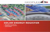 SOLAR ENERGY REGISTER - Geoplex · 2013-04-23 · Project Set-up Public Authorities Photovoltaic Economy 3D Planning Installation˜ PHOTOVOLTAIC CONSULTING˜ Building Detection 3D-Information