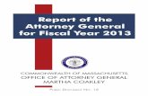 Report of the Attorney General for Fiscal Year 2013...I hereby submit the Annual Report for the Office of the Attorney General. This annual Report covers the period from July 1, 2012