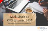Marktüberblick CMS-Lösungen 2020 - PROJECT CONSULT...Sitecore Experience Cloud Sitecore DE: München, HQ: Kopenhagen, DK & San Francisco, USA 1.200 5.200 2001 Sitefinity Progress