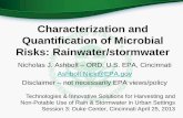 Characterization and Quantification of Microbial Risks ...s/AshboltRainwaterRisksApr25.pdf · •CDC estimate waterborne disease costs > $970 m/y –Addressing giardiasis, cryptosporidiosis,