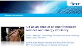 ICT as an enabler of smart transport services and energy … · 2019-11-27 · sensor setup (BMW 525d) ... Converging Networks Laboratory:Facilities for studying various (wireless)