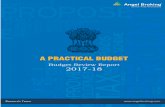 A PRACTICAL BUDGET - Angel Broking · Union Budget 2017-18 Review February 1, 2017 2 A practical budget The Budget for 2017 has indicated the government’s continuous agenda to improve
