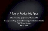 A Tour of Productivity Apps - wap.org tour of... · 2016-07-23 · Productivity apps are designed to make us more 'productive'; Developers are constantly trying to improve their software